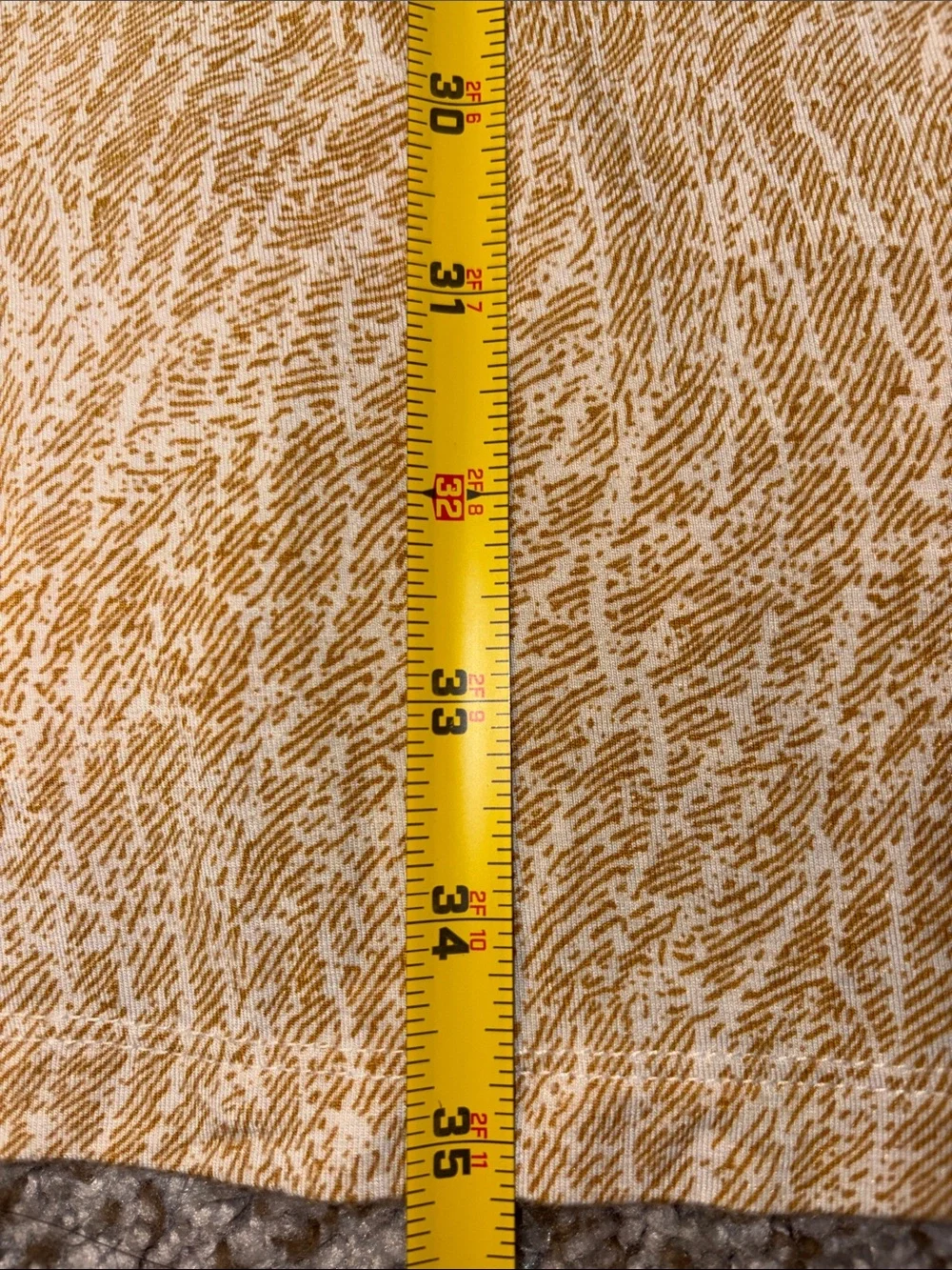 Athleta Tan and White Abstract Print Top - Picture 7 of 7